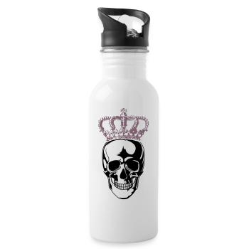 Skull King - Water bottle with straw - white - Right