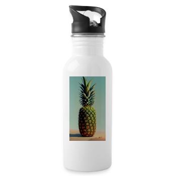 Pineapple - Water bottle with straw - white - Right