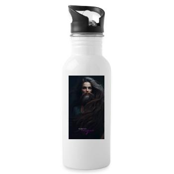 Beard - Water bottle with straw - white - Right