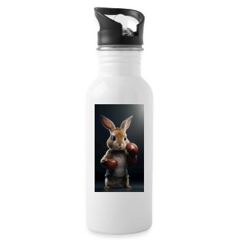 Boxen - Trinkflasche mit integriertem Trinkhalm - Weiß - Rechts