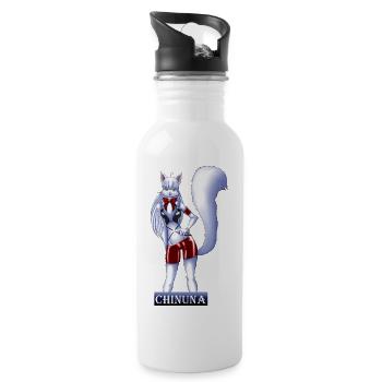 Chinunas Fluffy - Water bottle with straw - white - Right