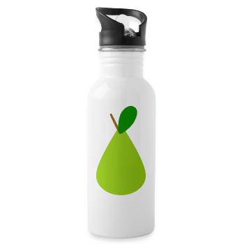 Birne - Trinkflasche mit integriertem Trinkhalm - Weiß - Rechts