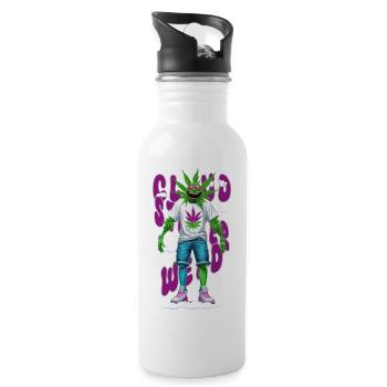 Cloudstorm Weed - Water bottle with straw - white - Right