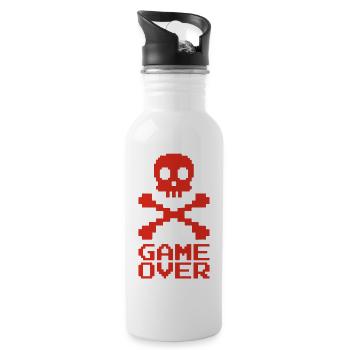 Endgame (red) - Water bottle with straw - white - Right