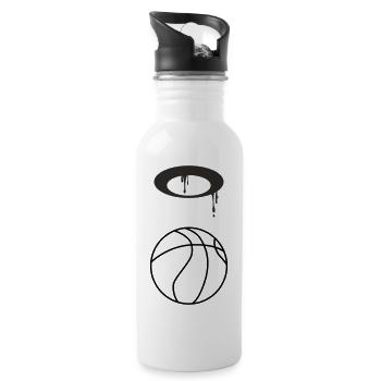 Basket-ball 5 0 05 - Gourde avec paille intégrée - blanc - Droite