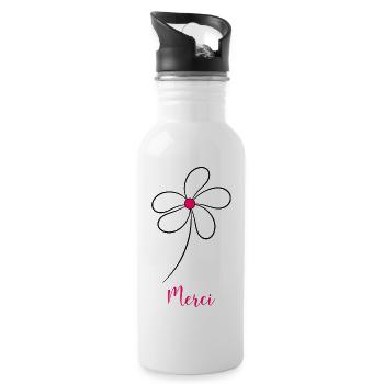 MISTRESS. THANK YOU - Water bottle with straw - white - Right