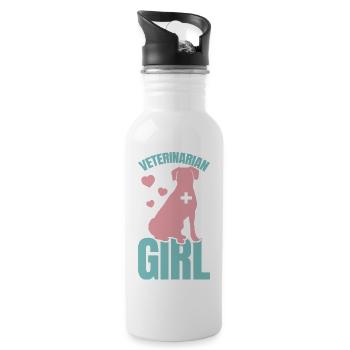 Vet - Water bottle with straw - white - Right