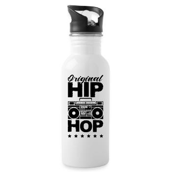 original hip hop 01 - Trinkflasche mit integriertem Trinkhalm - Weiß - Rechts