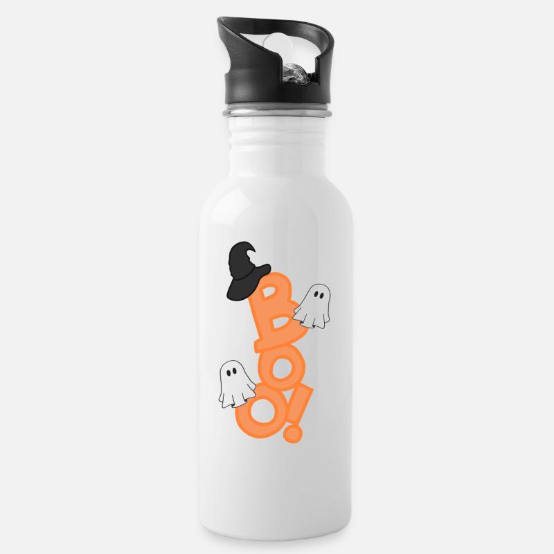 Boo - Water bottle with straw - white