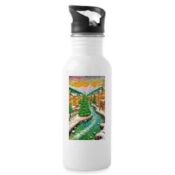 Winterdorf Winter Village - Water bottle with straw - white - Right
