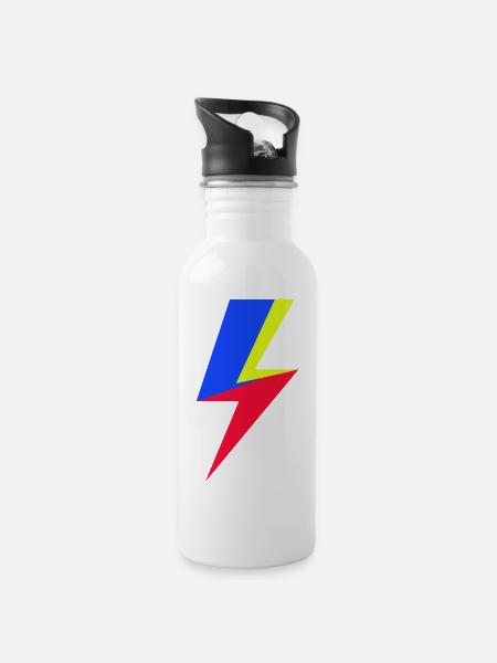 TriColor Beam - Water bottle with straw - white