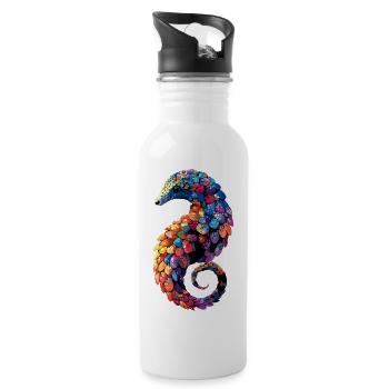 Pangolin Pangolin Pine Cone Pangolins - Water bottle with straw - white - Right