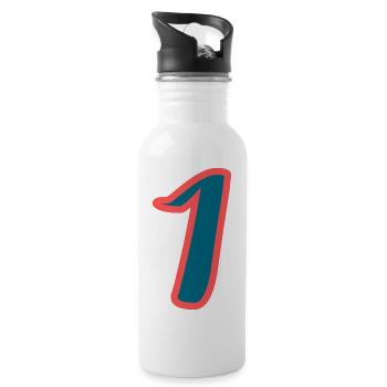 1. 1 year. 1st ANNIVERSARY. 1 YEAR ANNIVERSARY - Water bottle with straw - white - Right