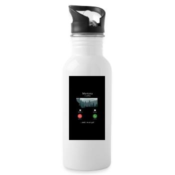 Le Montana m’appelle et je dois y aller cadeau de la fierté d’État - Gourde avec paille intégrée - blanc - Droite