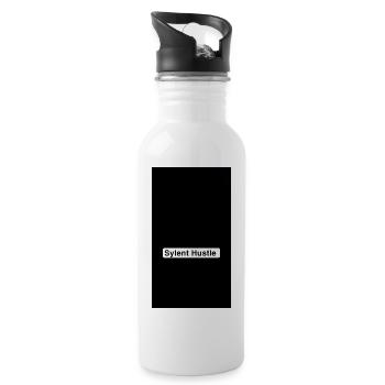 Sylent Hustle Noir Monochrome Tee - Water bottle with straw - white - Right