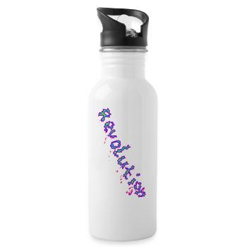 REVOLUTION (Special) - Trinkflasche mit integriertem Trinkhalm - Weiß - Rechts