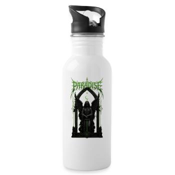 Gothic Angel Dark Paradise Metal - Water bottle with straw - white - Right