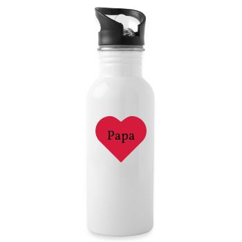 I love dad - Water bottle with straw - white - Right
