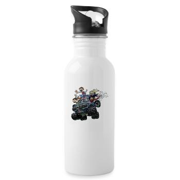 Kid Monster Truck normal - Gourde avec paille intégrée - blanc - Droite