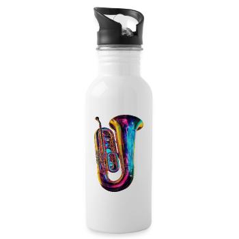 Tuba - Water bottle with straw - white - Right