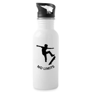 No Limits – Skateboard Dreams - Water bottle with straw - white - Right