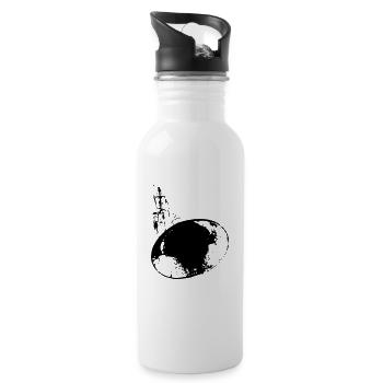 Trompete - Trinkflasche mit integriertem Trinkhalm - Weiß - Rechts