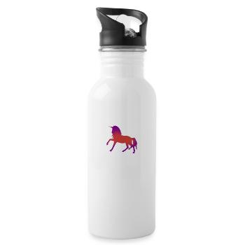 unicorn - Water bottle with straw - white - Right