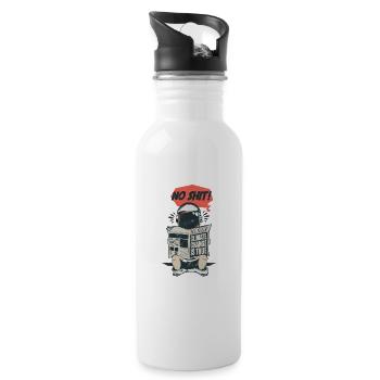 Climate Change Global Warming Friday Future Gift - Water bottle with straw - white - Right