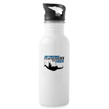 Skydiving Skydiving Paratroopers Gift - Water bottle with straw - white - Right