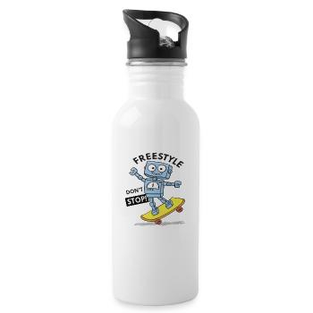 FREESTYLE DON´T STOP - Trinkflasche mit integriertem Trinkhalm - Weiß - Rechts