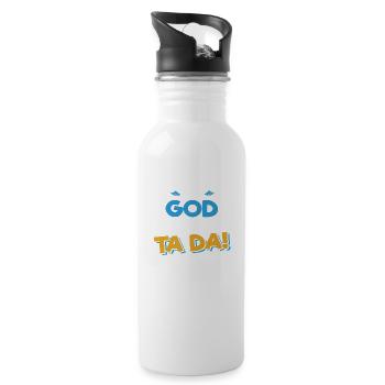 After God Made Me He Said Ta Da Funny Christian - Gourde avec paille intégrée - blanc - Droite