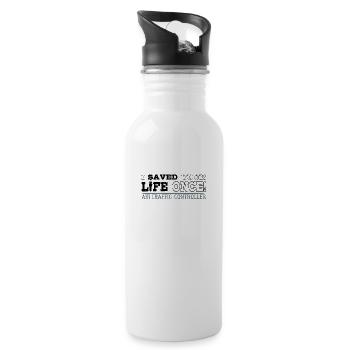 air Traffic Controller - Water bottle with straw - white - Right