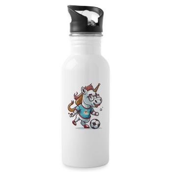 Magical Goals - Water bottle with straw - white - Right