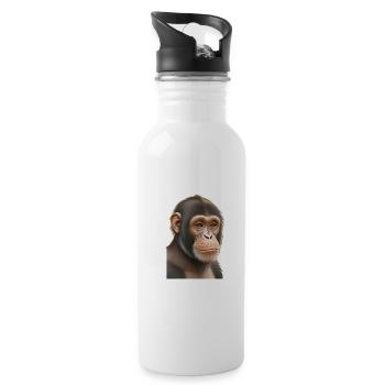 Chimpanzee - Water bottle with straw - white - Right