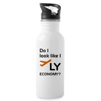 Do i look like i fly economy - Water bottle with straw - white - Right