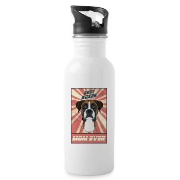 Best Boxer Mom Ever I Boxer Lover - Water bottle with straw - white - Right