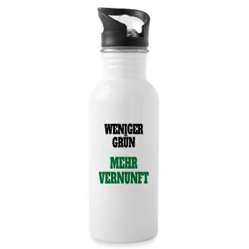Witze Grüne Die Grünen Habeck Baerbock Partei - Trinkflasche mit integriertem Trinkhalm - Weiß - Rechts