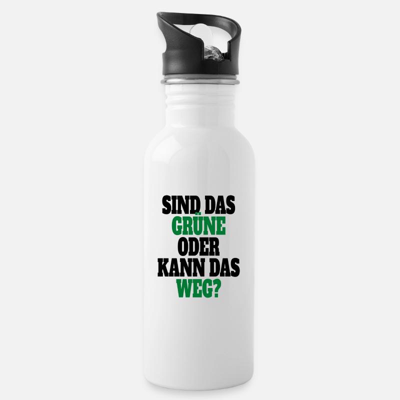 Witze Grüne Die Grünen Habeck Baerbock Partei - Trinkflasche mit integriertem Trinkhalm - Weiß