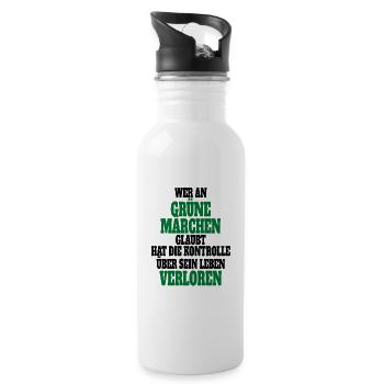 Witze Grüne Die Grünen Habeck Baerbock Partei - Trinkflasche mit integriertem Trinkhalm - Weiß - Rechts