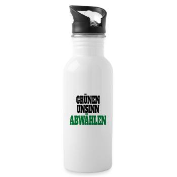 Witze Grüne Die Grünen Habeck Baerbock Partei - Trinkflasche mit integriertem Trinkhalm - Weiß - Rechts