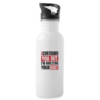 Physiotherapist Physiotherapy Profession - Water bottle with straw - white - Right