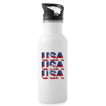 United States - Water bottle with straw - white - Right