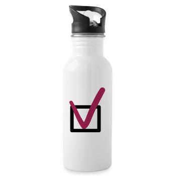 tick - Water bottle with straw - white - Right