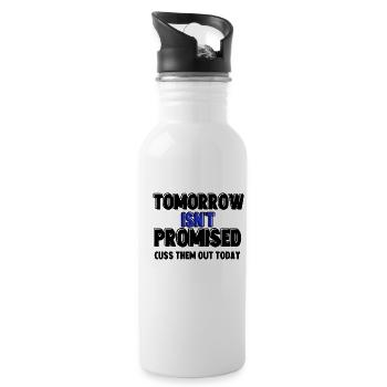 FUCK THIS SHIT Lustig Sarkasmus T-Shirt - Trinkflasche mit integriertem Trinkhalm - Weiß - Rechts