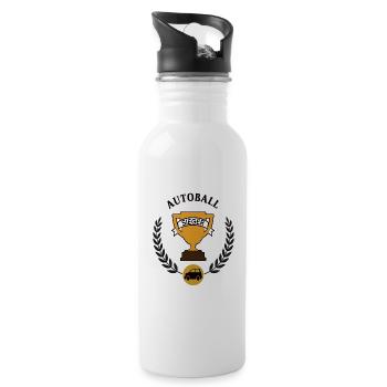 Autoball Sieger Autoballer Spieler Team Fußball - Trinkflasche mit integriertem Trinkhalm - Weiß - Rechts