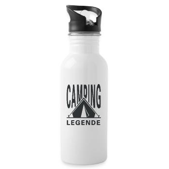 campinglegende - Trinkflasche mit integriertem Trinkhalm - Weiß - Rechts