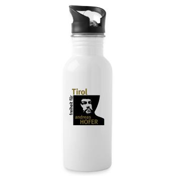 Andreas Hofer · Freiheit für Tirol - Trinkflasche mit integriertem Trinkhalm - Weiß - Rechts