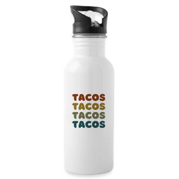 Délice de Fiesta Taco Vintage - Gourde avec paille intégrée - blanc - Droite