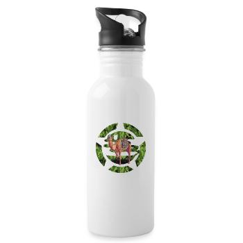 Camo Camel - Water bottle with straw - white - Right