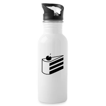 " The Cake Is a Lie " - Water bottle with straw - white - Right